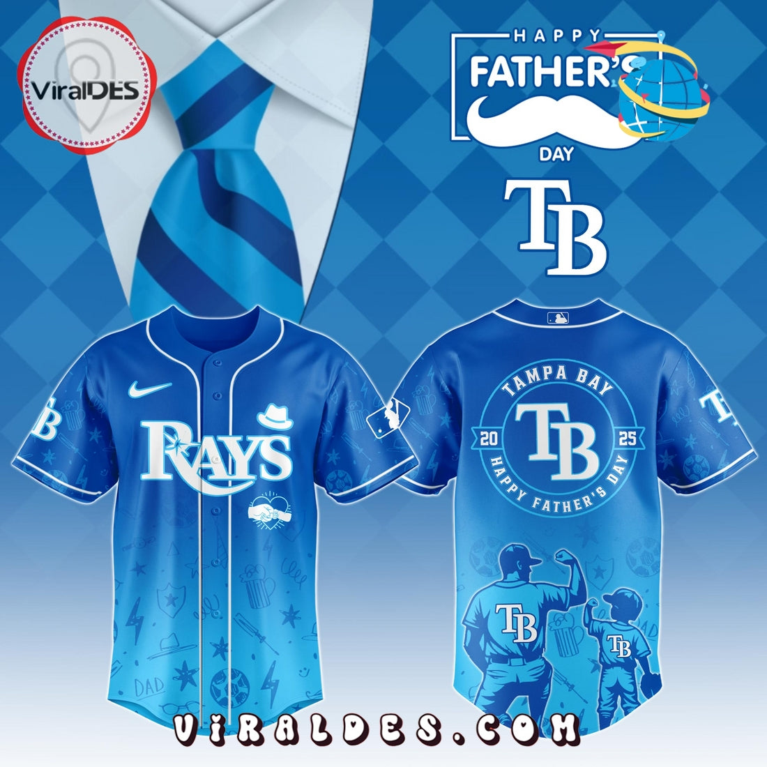 Tampa Bay Rays Father's Day Baseball Jersey